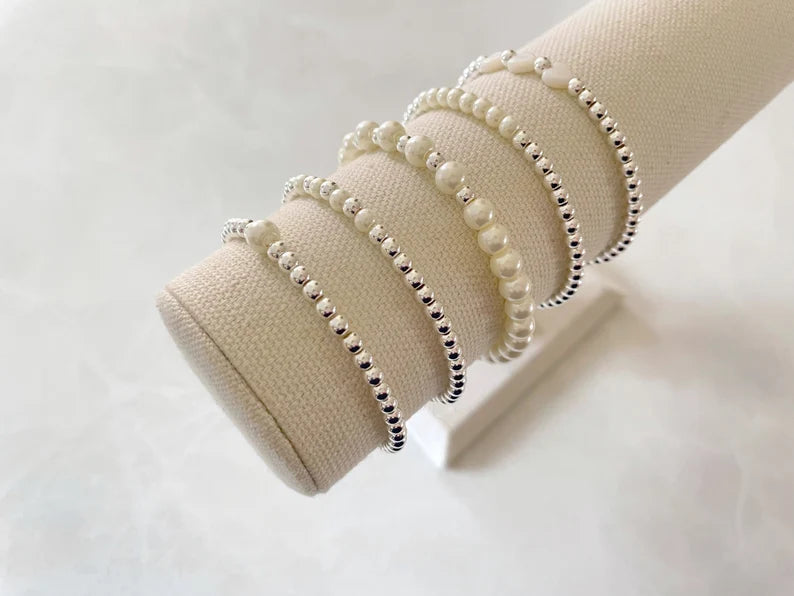 The Silver Pearl Stacking Collection