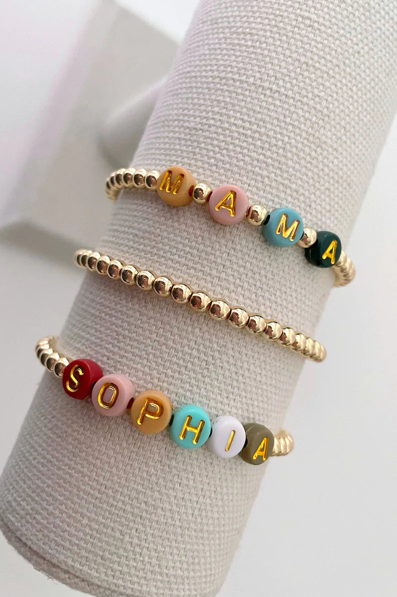 Colorful Letter Bead Bracelets
