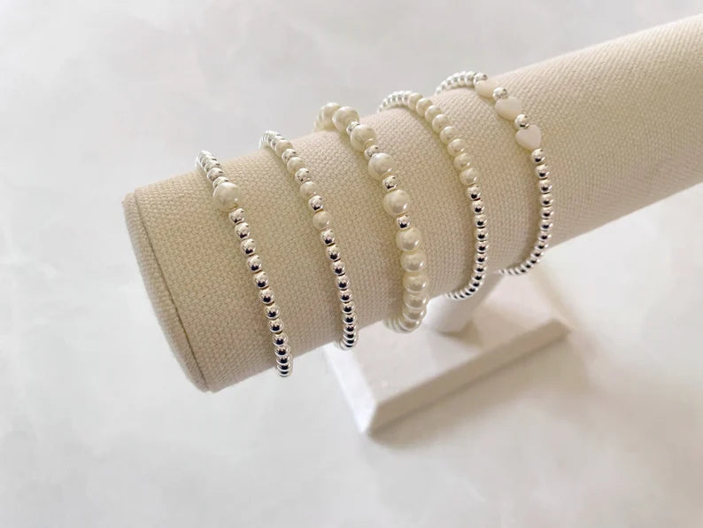 The Silver Pearl Stacking Collection