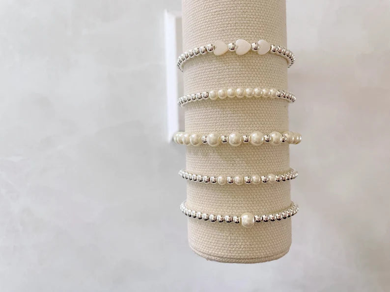 The Silver Pearl Stacking Collection