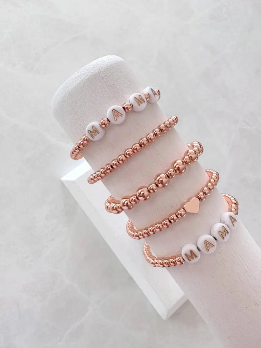 Rose Gold Beaded Bracelets