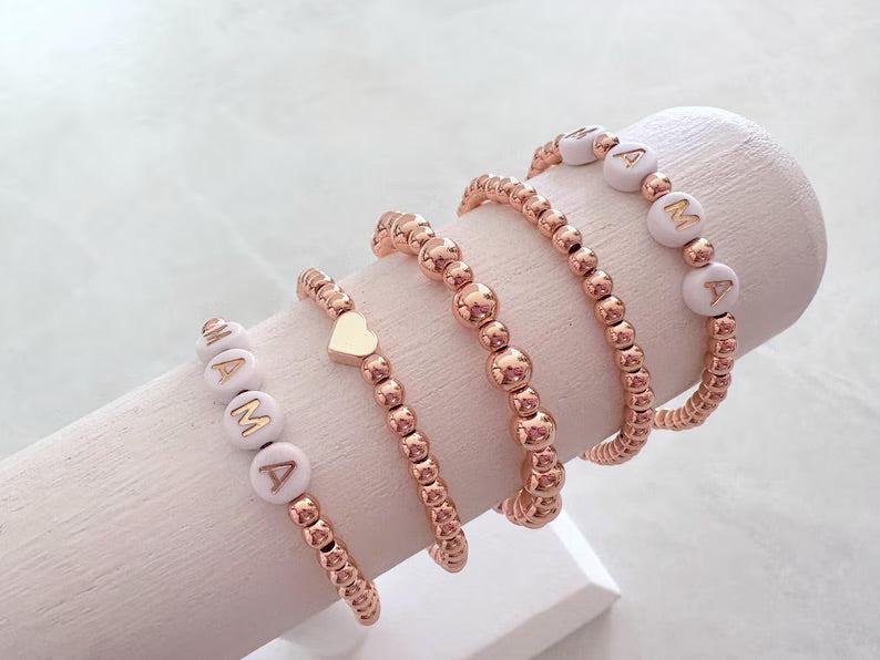 Rose Gold Beaded Bracelets
