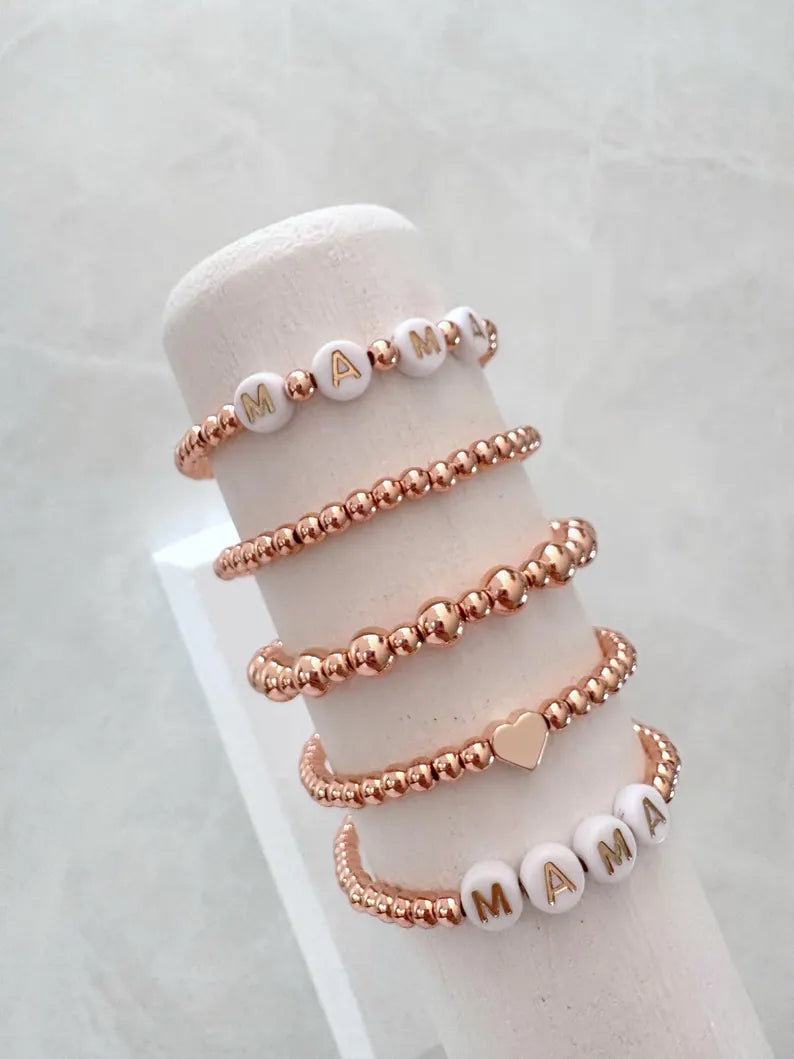 Rose Gold Beaded Bracelets