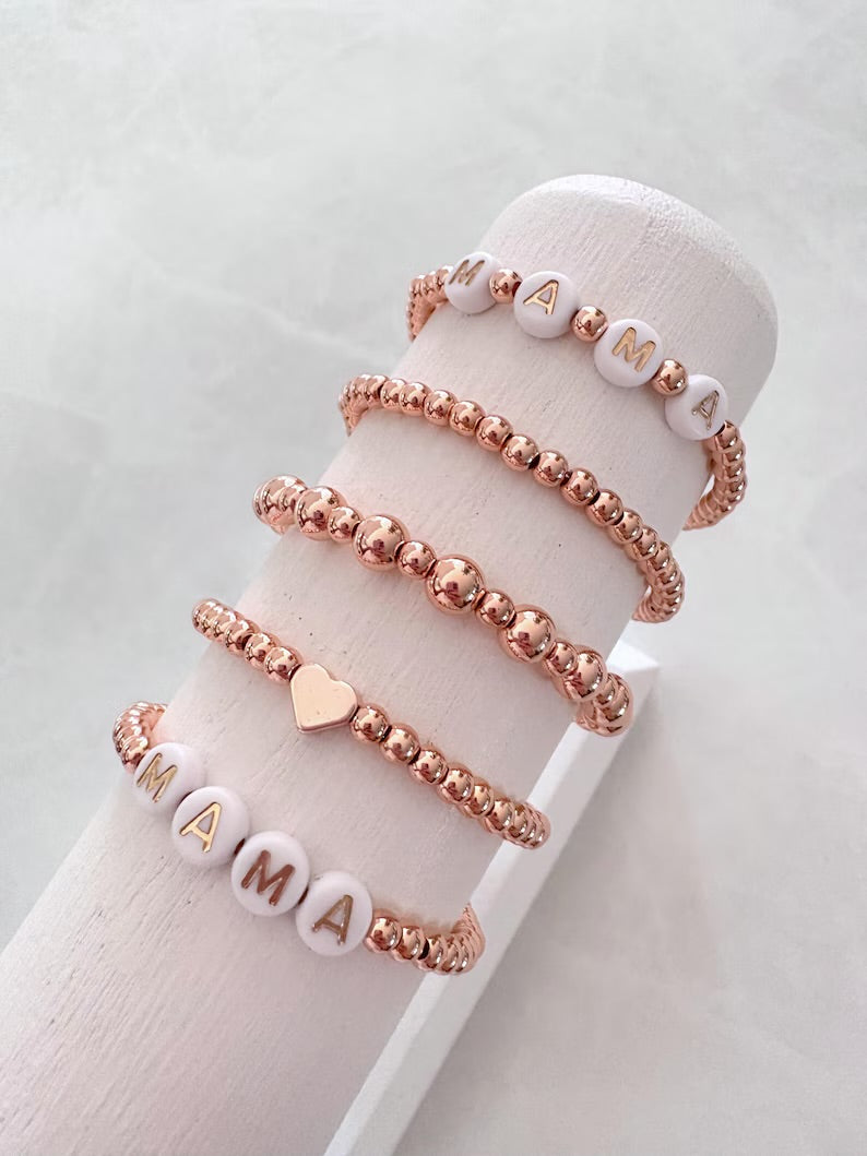 Rose Gold Beaded Bracelets