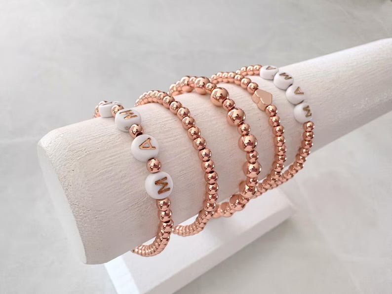 Rose Gold Beaded Bracelets