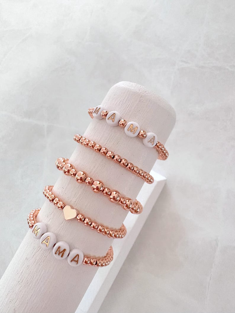 Rose Gold Beaded Bracelets