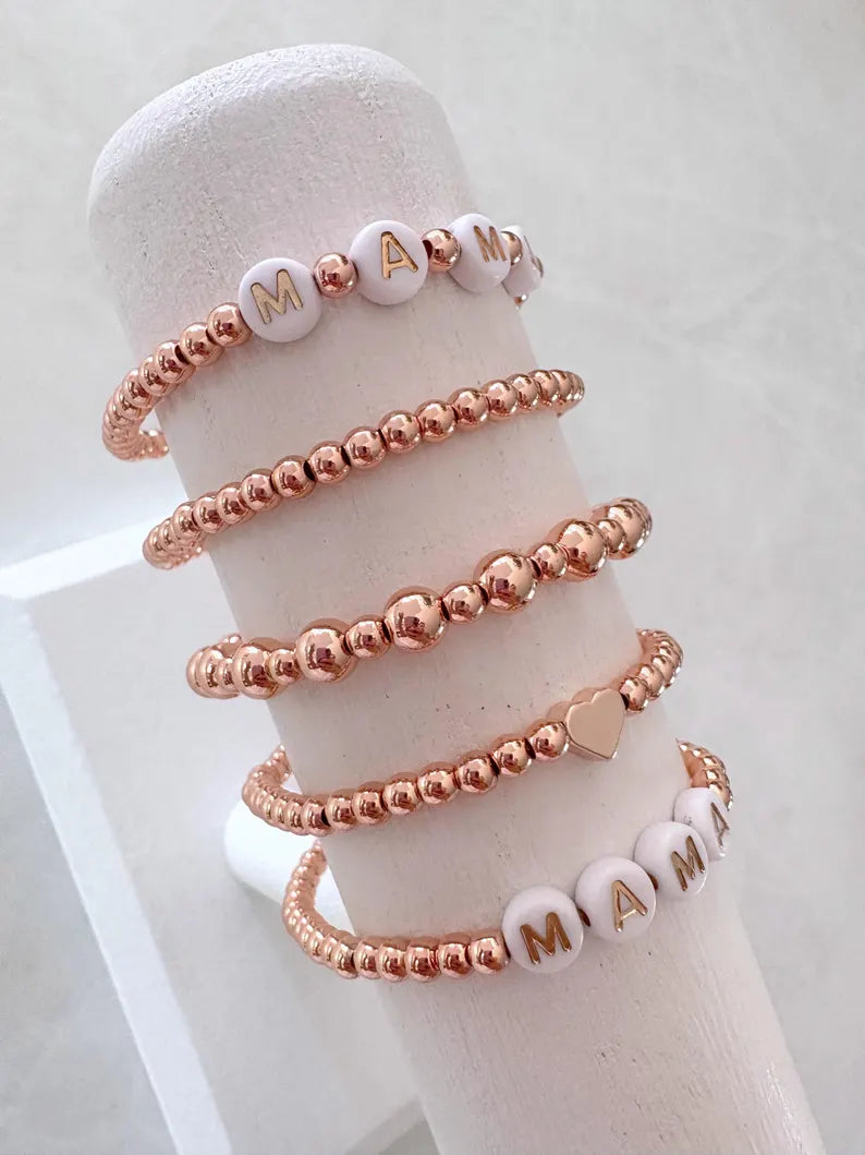 Rose Gold Beaded Bracelets