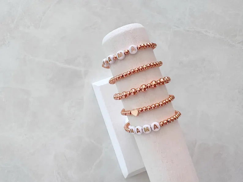 Rose Gold Beaded Bracelets