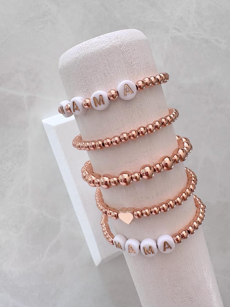 Rose Gold Beaded Bracelets