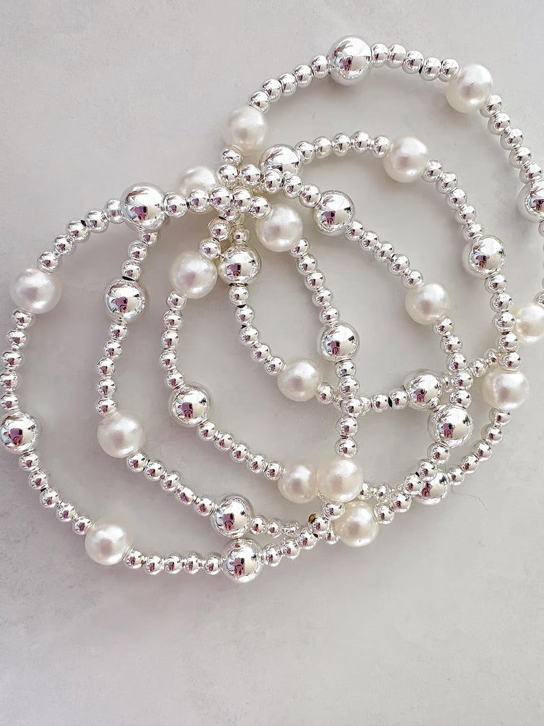 The Timeless Silver Pearl Bracelet