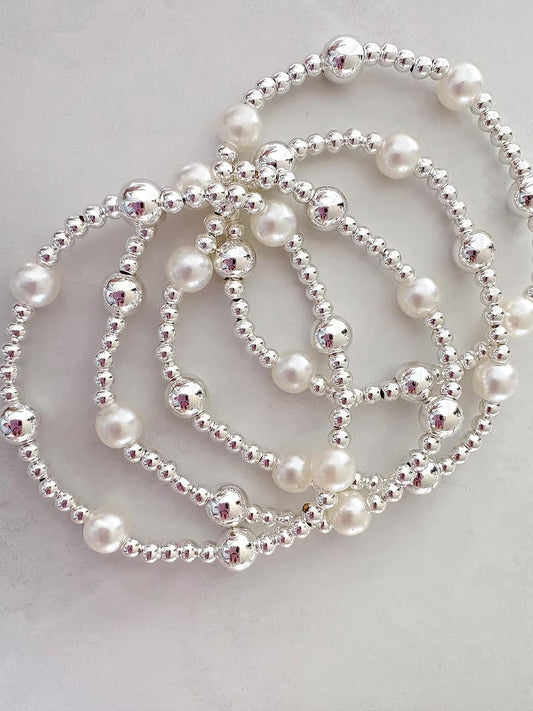 The Timeless Silver Pearl Bracelet
