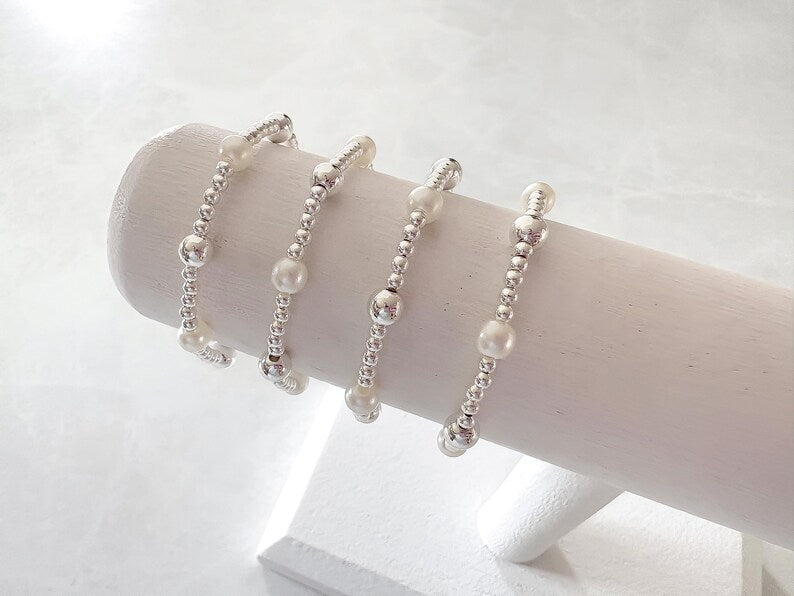 The Timeless Silver Pearl Bracelet
