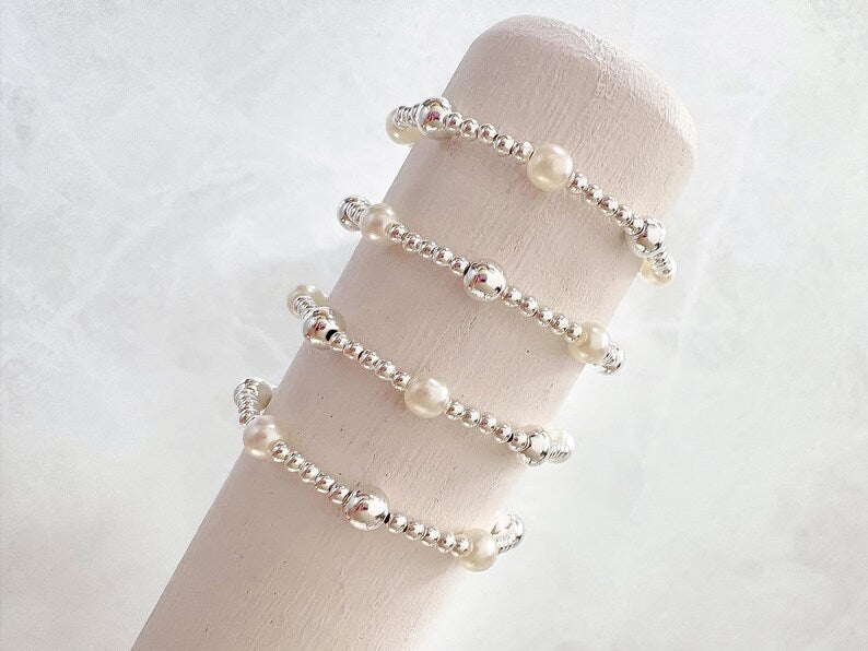The Timeless Silver Pearl Bracelet