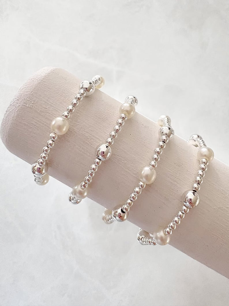 The Timeless Silver Pearl Bracelet