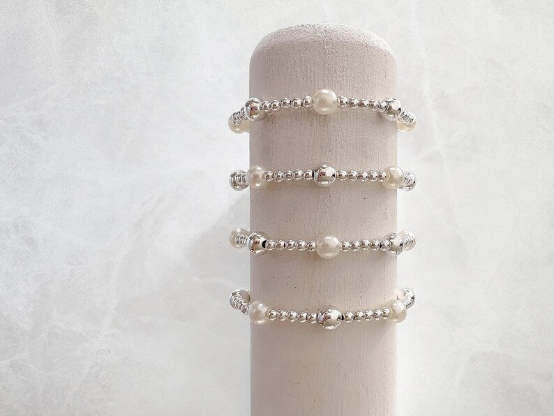 The Timeless Silver Pearl Bracelet