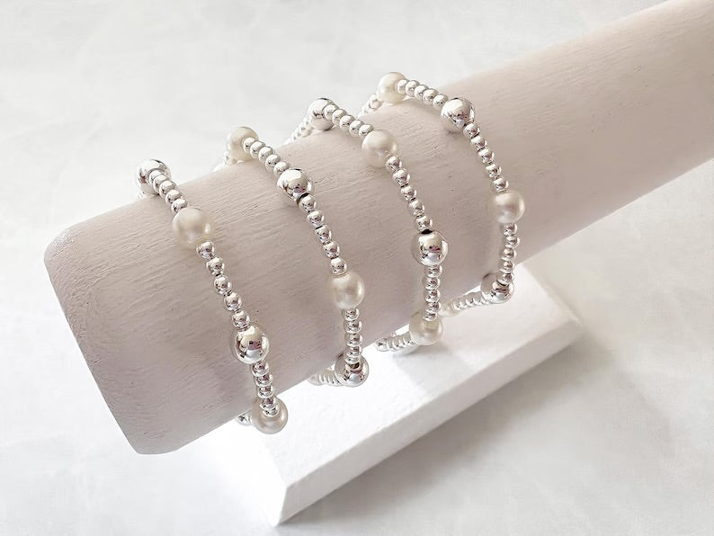 The Timeless Silver Pearl Bracelet