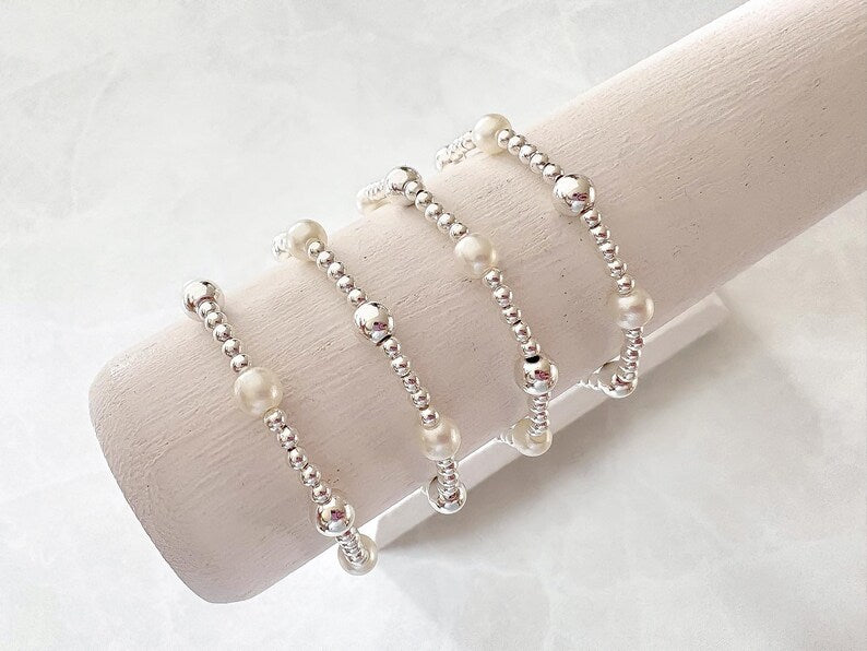 The Timeless Silver Pearl Bracelet