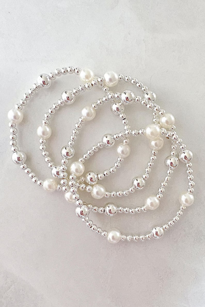 The Timeless Silver Pearl Bracelet