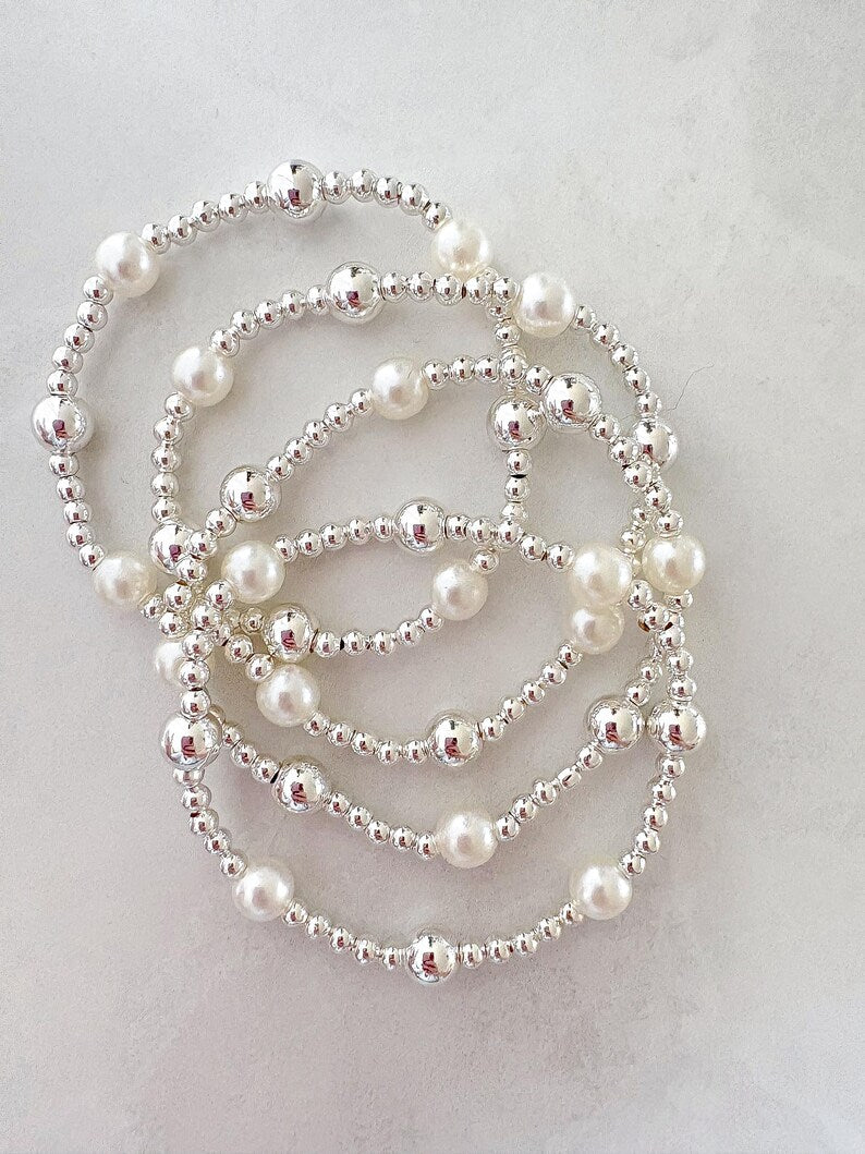 The Timeless Silver Pearl Bracelet