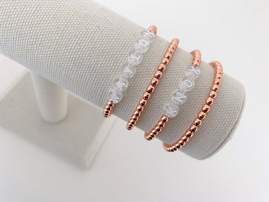 The Rose Gold Name Bracelet