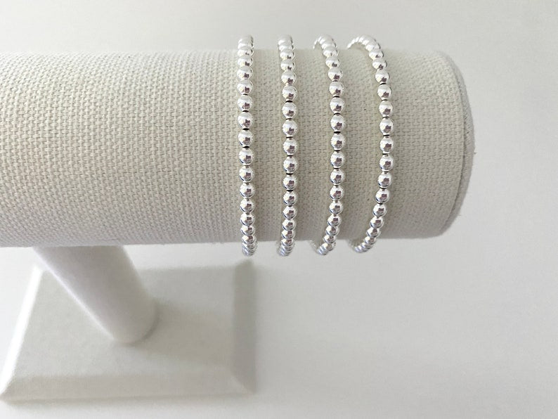 Sterling Silver Plated Stacking Bracelets