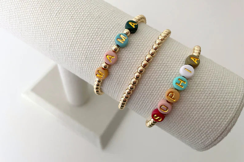 Colorful Letter Bead Bracelets