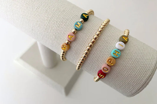 Colorful Letter Bead Bracelets