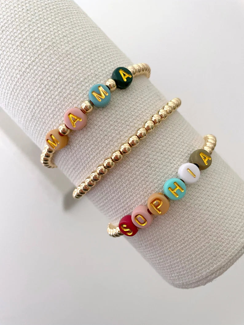 Colorful Letter Bead Bracelets