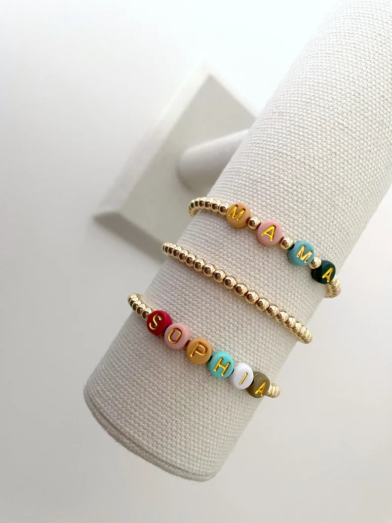 Colorful Letter Bead Bracelets