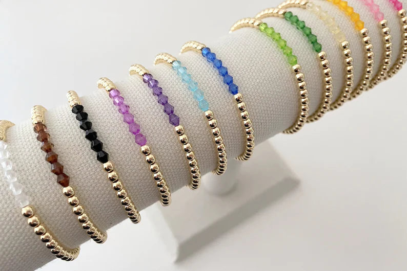 14k Gold Color Block Bracelets