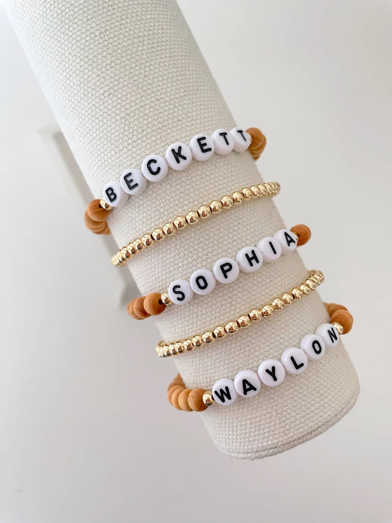 The Wooden Name Bracelet