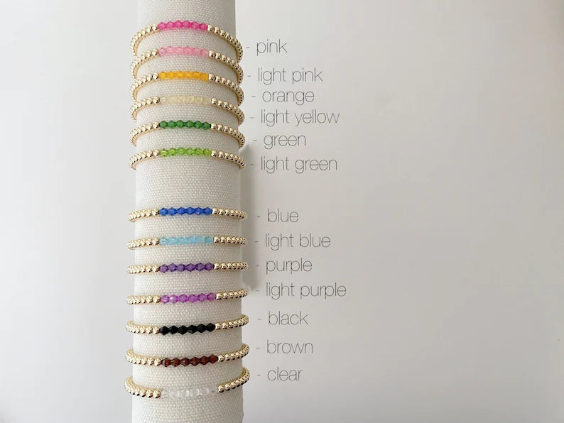 14k Gold Color Block Bracelets